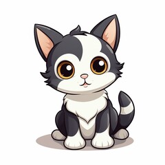 

cat clipart cartoon vector with white background