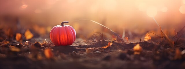 Halloween Pumpkin on the Ground