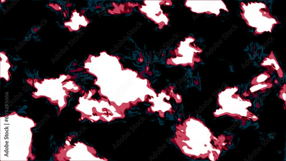 Poster bright glowing spots move on black background. motion. flickering spots of light moving in space. li