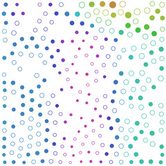 Vector circles and dots of various sizes and colors. Vicious and solid