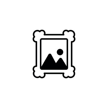 Frame icon design with white background stock illustration