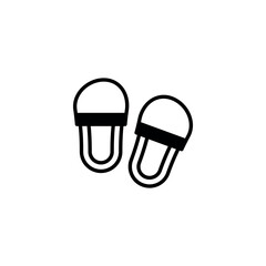 Slipper icon design with white background stock illustration