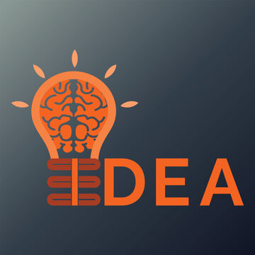 light bulb idea, a combination mark 
logo design.
