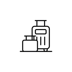 Luggage icon design with white background stock illustration