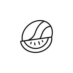 Water Melon icon design with white background stock illustration