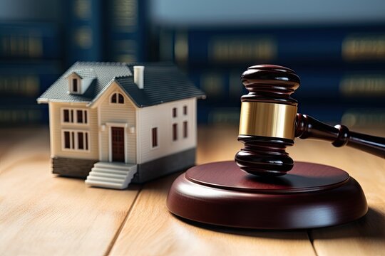 Real estate property auction or foreclosure litigation concept.