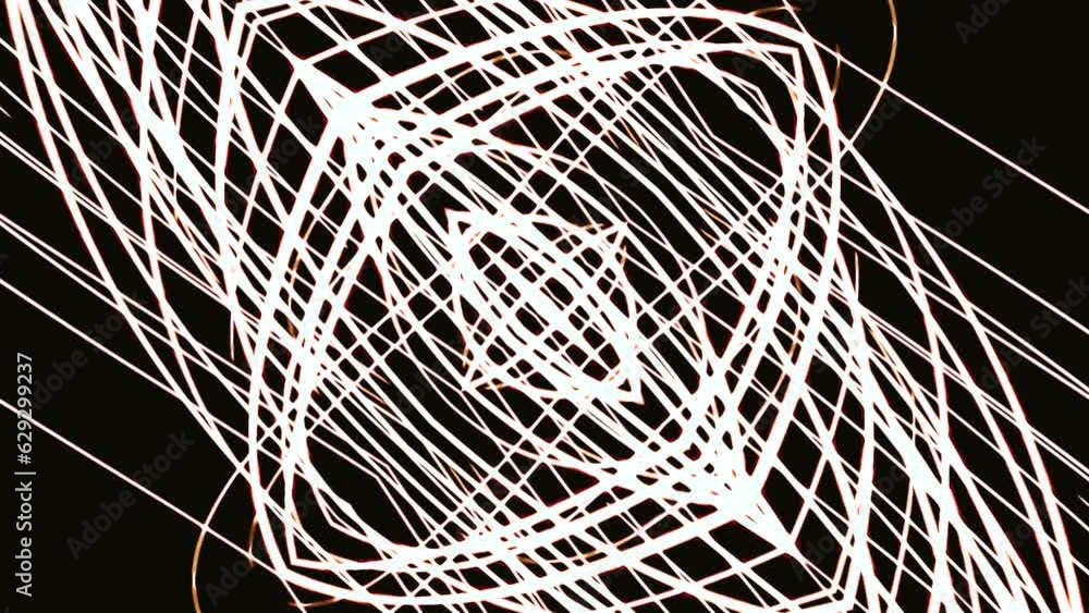 Poster the glow lines overlapped a large number of them on a black background. design. stripes stretching a