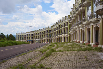 Renewed French colonial lodging at the Bokor national park, Cambodia	