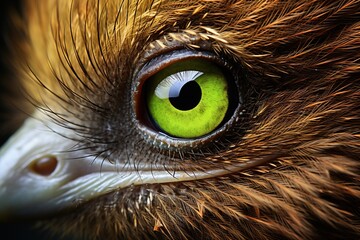 Close up of an eye of an eagle