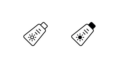 Sun Lotion icon design with white background stock illustration