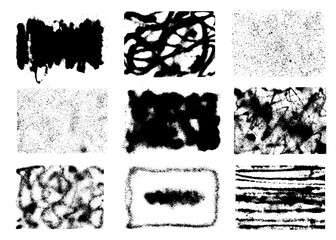 Obraz premium Spray paint texture set abstract design elements Lines drips dots stains splashes of paint , street style graffiti