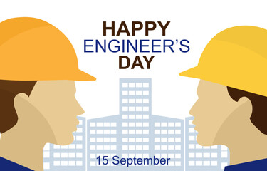 Happy engineers day concept. 15 September vector - 629300492
