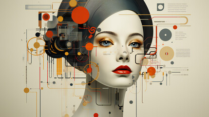 Create a poster bauhaus style for a Bootcamp of Art