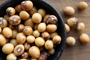 Bowl of jugo beans. Also known as Bambara groundnuts 