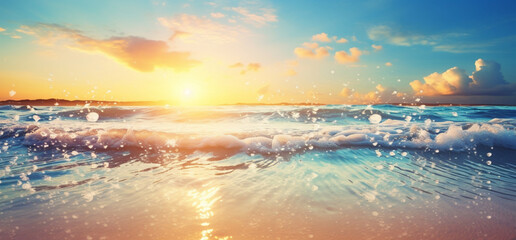 素晴らしい波と海の背景画像　Amazing Waves and Sea Background Images　Generative AI