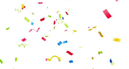 3d render of confetti floating isolated.
