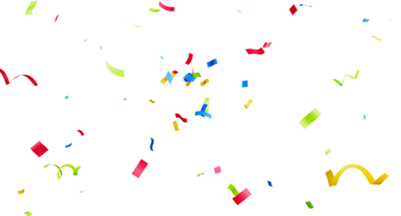 3d render of confetti floating isolated.