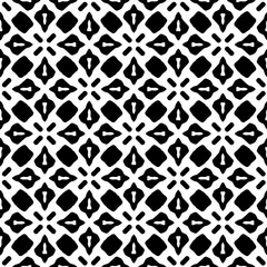 Black and white geometric seamless pattern with abstact shapes. Repeat pattern for fashion, textile design,  on wall paper, wrapping paper, fabrics and home decor.