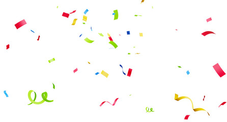3d render of confetti floating isolated.