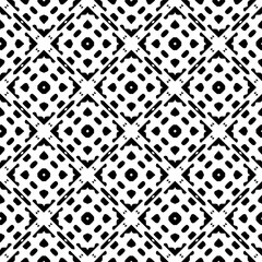 Black and white geometric seamless pattern with abstact shapes. Repeat pattern for fashion, textile design,  on wall paper, wrapping paper, fabrics and home decor.
