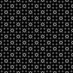 Black and white geometric seamless pattern with abstact shapes. Repeat pattern for fashion, textile design,  on wall paper, wrapping paper, fabrics and home decor.