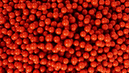 Red Sphere Balls Background.  Abstract background with balls.