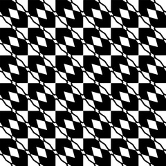 Black and white geometric seamless pattern with abstact shapes. Repeat pattern for fashion, textile design,  on wall paper, wrapping paper, fabrics and home decor.