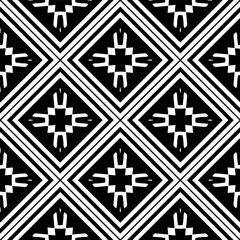 Black and white geometric seamless pattern with abstact shapes. Repeat pattern for fashion, textile design,  on wall paper, wrapping paper, fabrics and home decor.