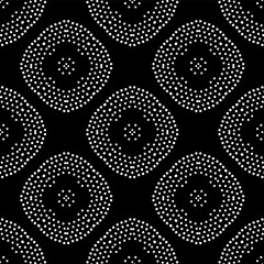 Black and white geometric seamless pattern with abstact shapes. Repeat pattern for fashion, textile design,  on wall paper, wrapping paper, fabrics and home decor.