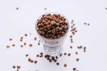coffee beans in a cup