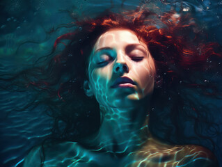 Woman With Red Hair Relaxing