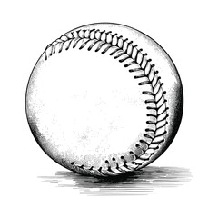 Hand drawn sketch baseball ball vector


