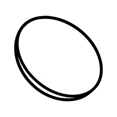 Circle line icon isolated on white background