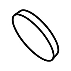 Circle line icon isolated on white background