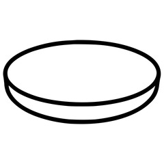 Circle line icon isolated on white background