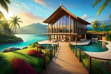 tropical resort