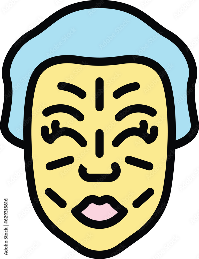Canvas Prints Massage skincare icon outline vector. Facial beauty. Roller care color flat - Canvas Prints