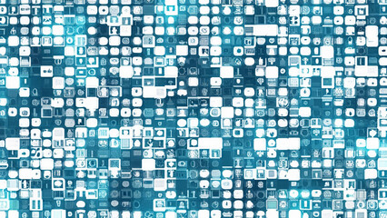 Fototapeta premium Abstract blue and white background with squares