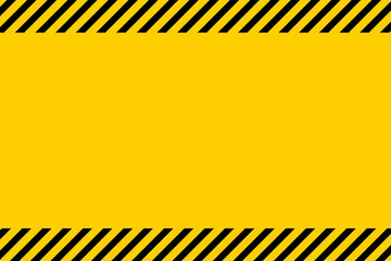 Black and yellow warning line striped background - obrazy, fototapety, plakaty