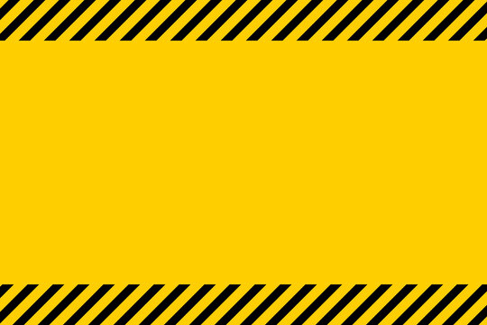 Black and yellow warning line striped background