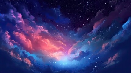 Night sky with clouds