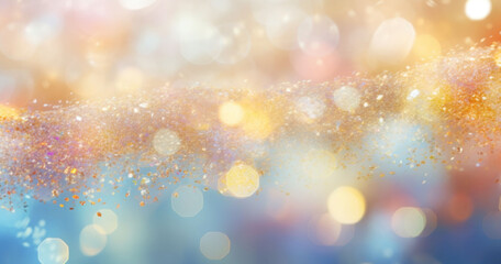 Bokeh background with light. Glitter and diamond dust, subtle tonal variations. AI generated