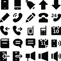 Set of Communication Line Icons

