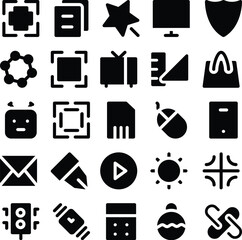 Collection of Design Tools Bold Line Icons 

