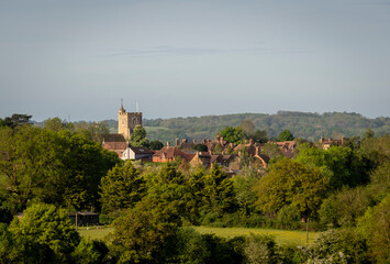 View of All Saints Church in the village of Staplehurst, Kent, UK