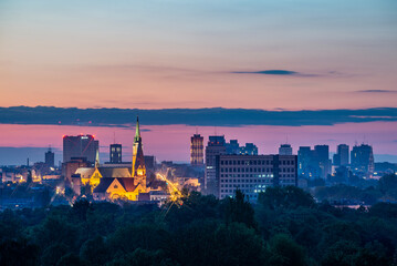 Lodz city panorama, Poland.