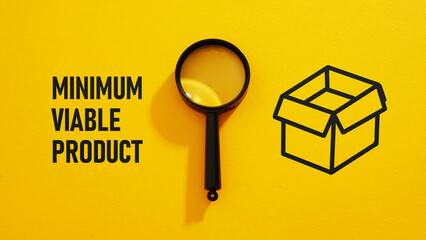 Minimum viable product MVP is shown using the text - obrazy, fototapety, plakaty