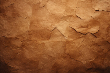 Background, texture, crumpled craft paper. Background for the site. AI generative.