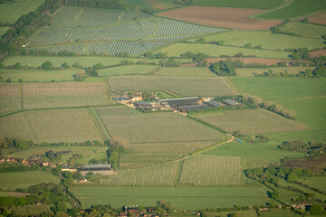 Aerial View of a farm in Kent, UK