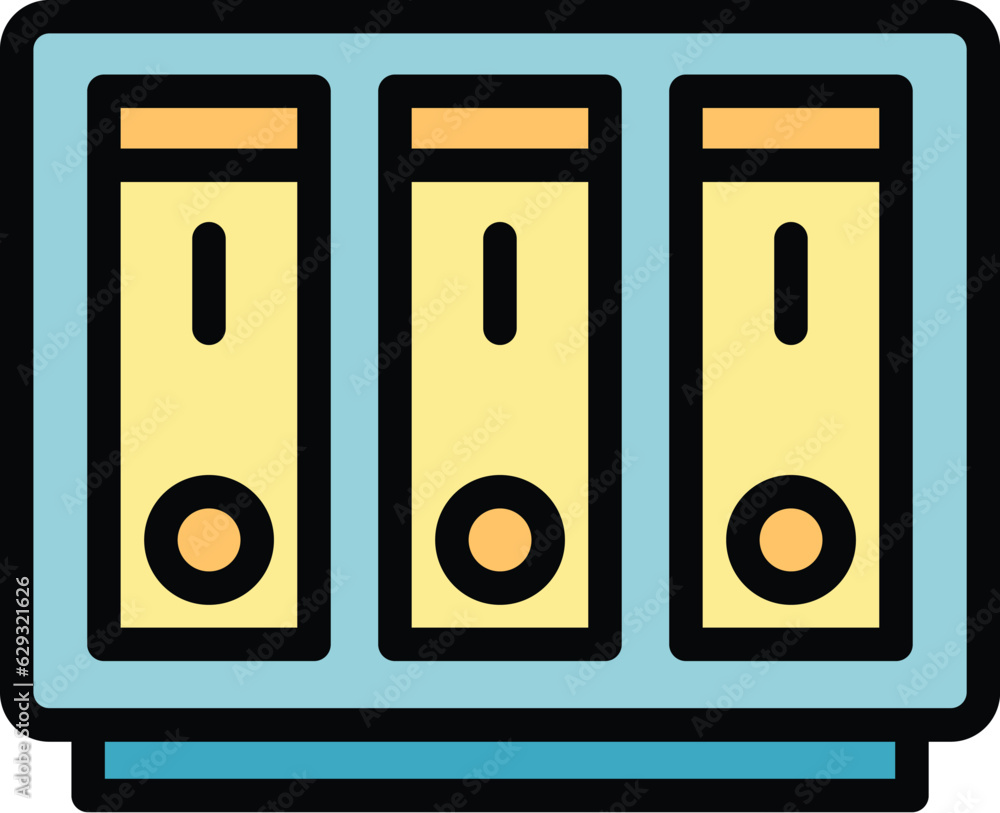 Poster gigabyte icon outline vector. data memory. mobile gb color flat